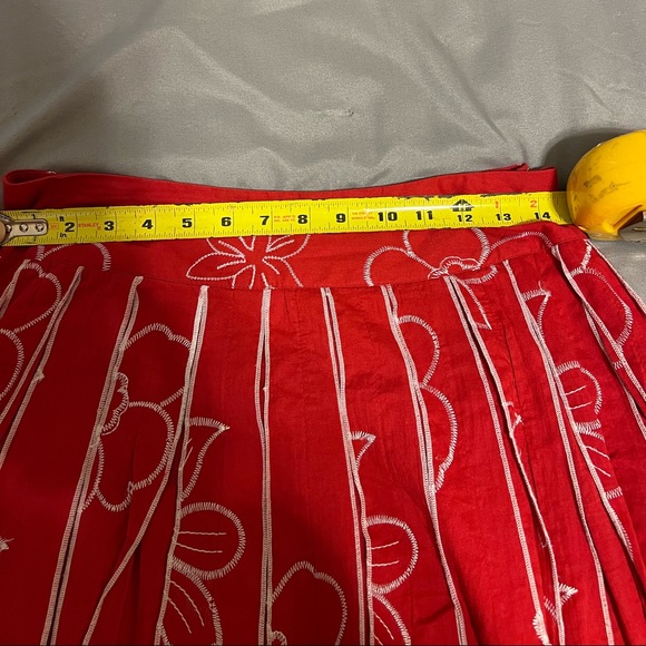 COLDWATER CREEK RED SKIRT - SIZE XS(4) - Picture 6 of 8